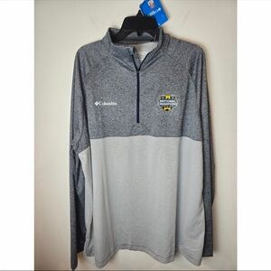 Columbia Michigan Wolverines 2023 National Champions Quarter Zip Grey Mens 2XL